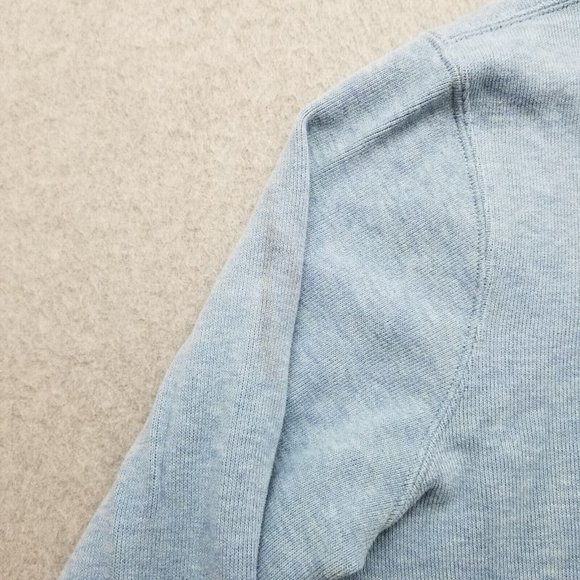 Polo Ralph Lauren Sweater Mens Large Blue Pullover Mock Neck Zip Cotton - Picture 8 of 14